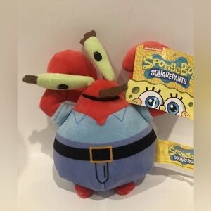 Nickelodeon SpongeBob SquarePants Mr. Krabs Figure Plush 6” New